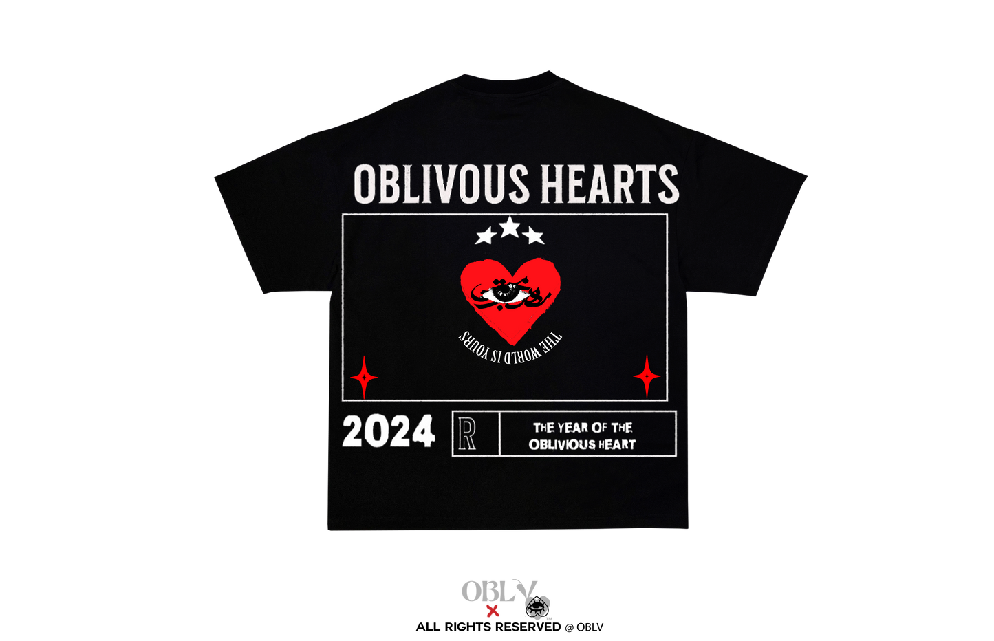 OBH BLACK HEARTS TEE